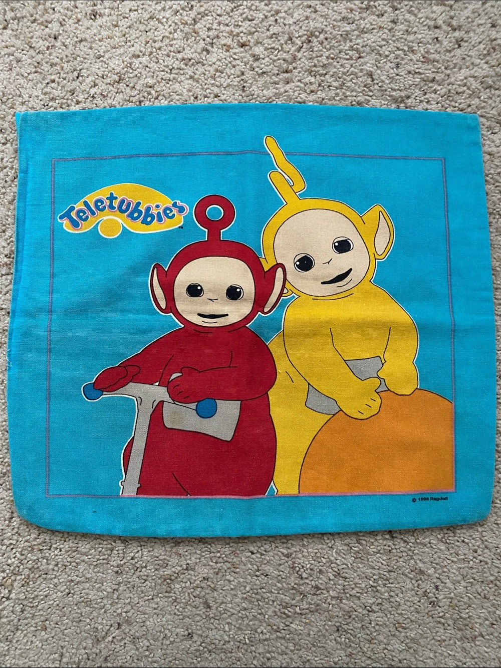 Vintage Teletubbies Pillowcase. 15” x 17.”